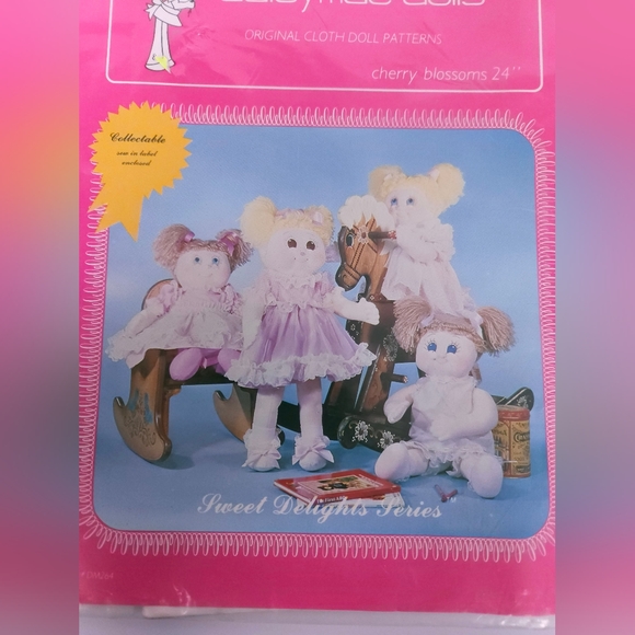 VTG 1983 Daisymae Dolls Cherry Blossoms Original Doll Clothes Pattern NOS - Picture 4 of 8